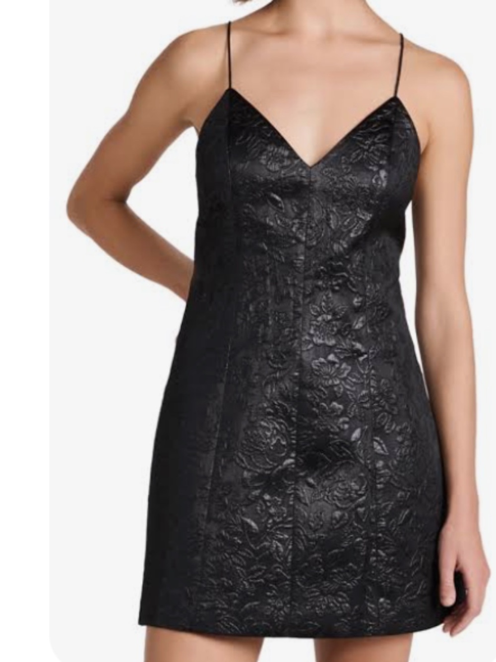 Little Black Dress Alice + Olivia Tayla Jacquard Lantern Minidress NWT Sz 8